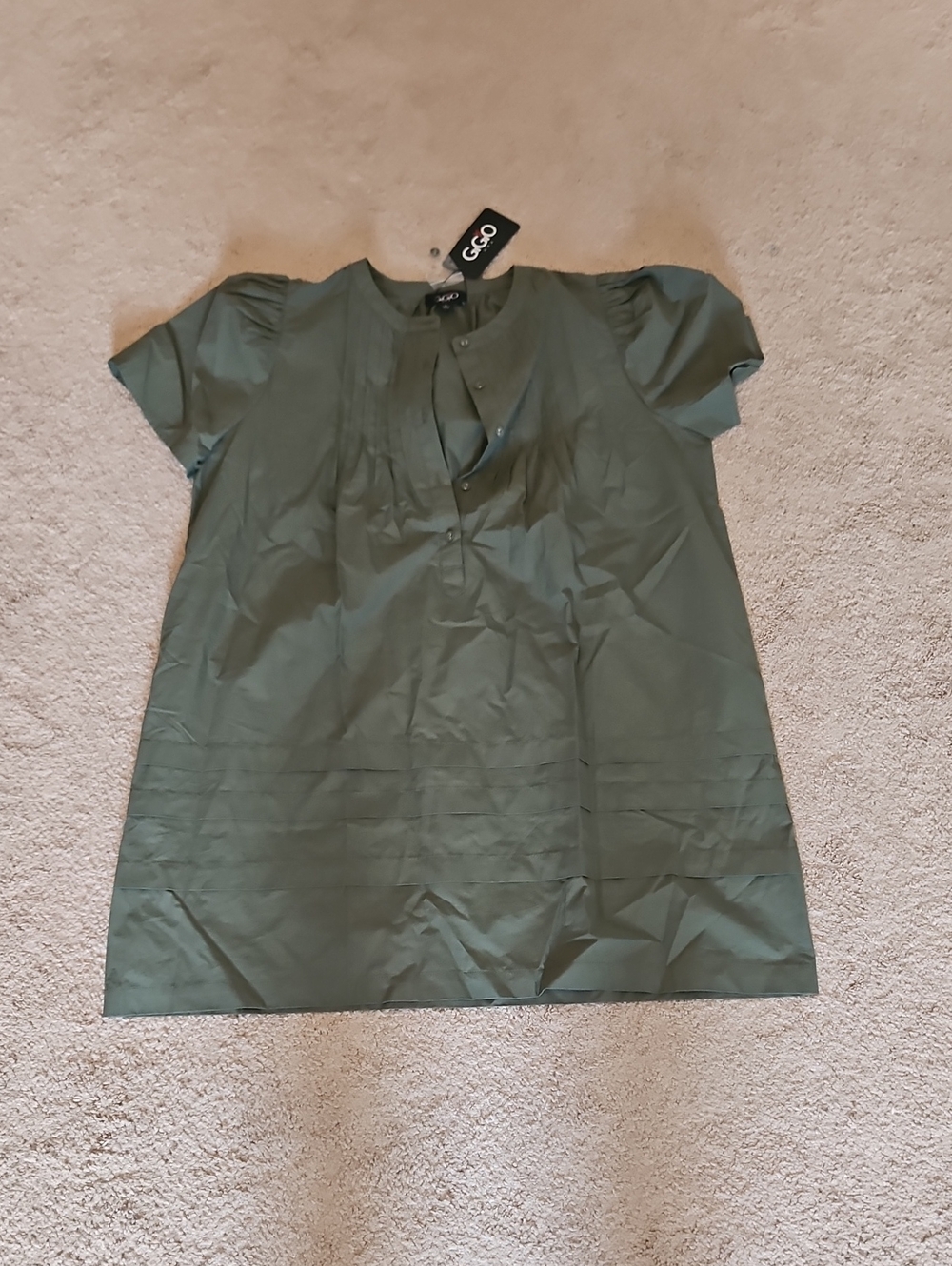 NWT Gigio Green Short-Sleeve Shift Dress